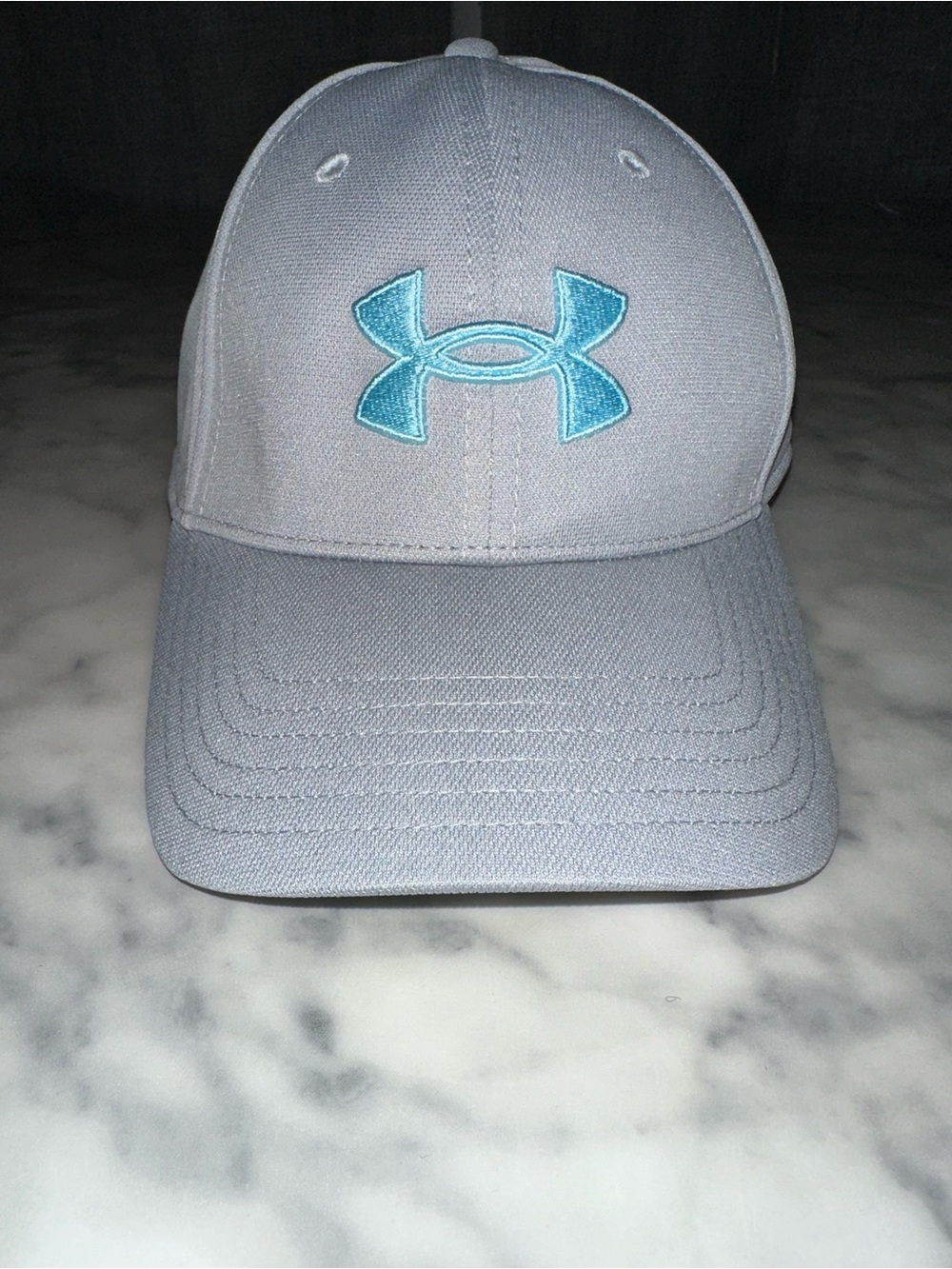 Under Armour Gray Cap with baby blue  Accent L/XL